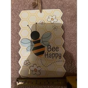 Bee Happy Metal Bee Wall Decor